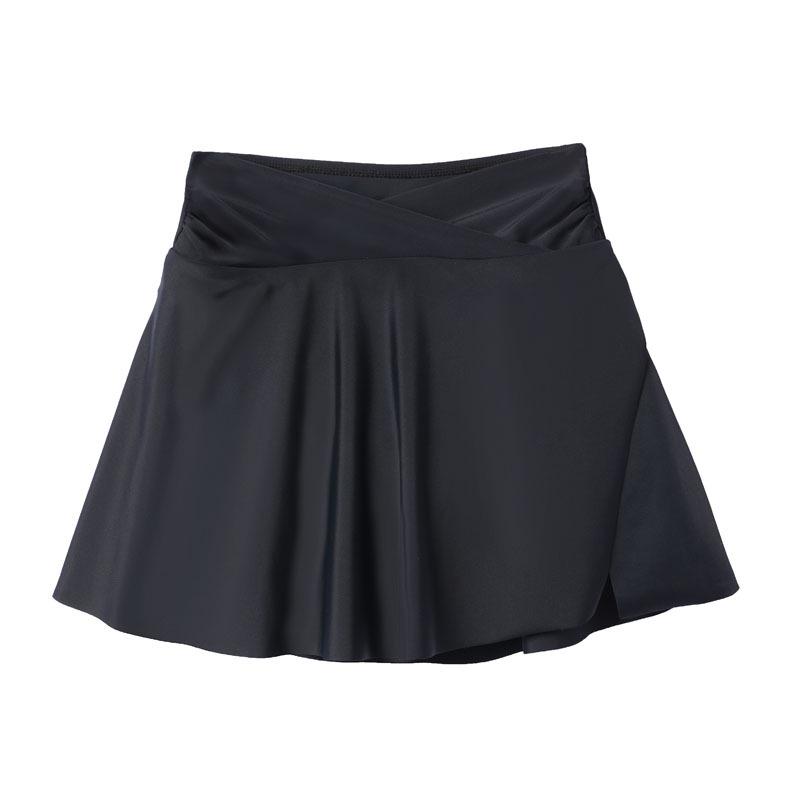 

Женская быстросохнущая юбка для плавания и плавки бикини - Большой размер, однотонные L чёрный