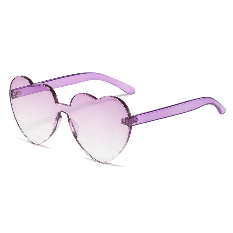 Love Sunglasses, Candy-Colored Heart-Shaped Glasses, Beach Peach Heart Sunglasses.