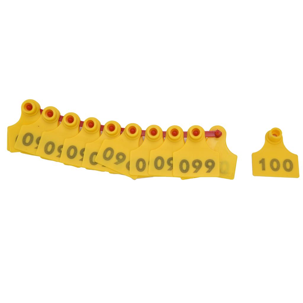 100Pcs TPU Cow Ear with Number 001‑100 Ear Label Farm Livestock Accessory