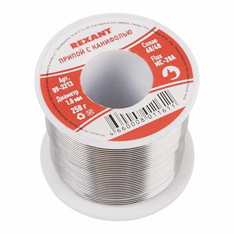 

Припой Rexant 250 G 1 0 мм олово 60 Свинец 40 Катушка 09-3313
