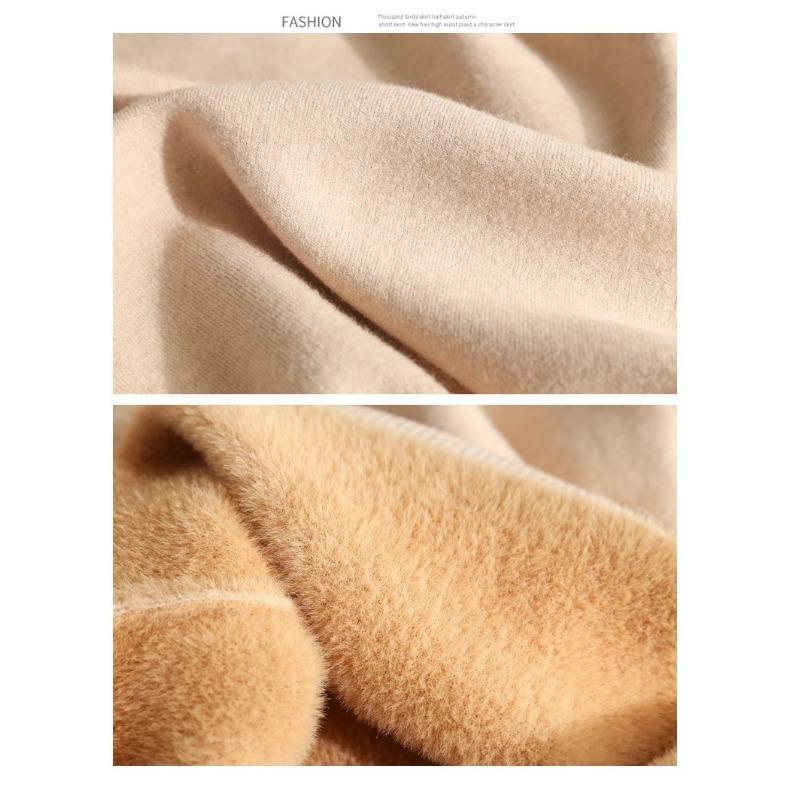 Autumn and Winter Velvet Knitted Sweater Pullover High Neck Knitted Sweater for Women