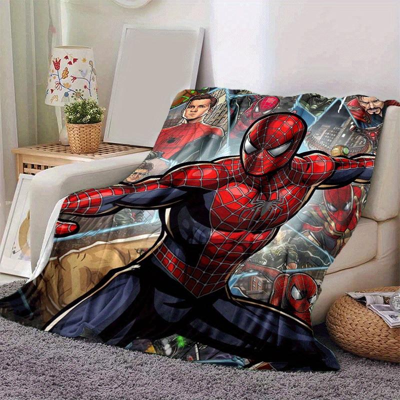 1pc Spider-Man Printing Blanket - Soft, All-Season Throw for Office Blanket, | Personalized Gift with Adorable Cartoon Design