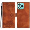 For Honor 400 Lite 5G Case Butterfly Flower Pattern Skin-Touch Leather Phone Cover