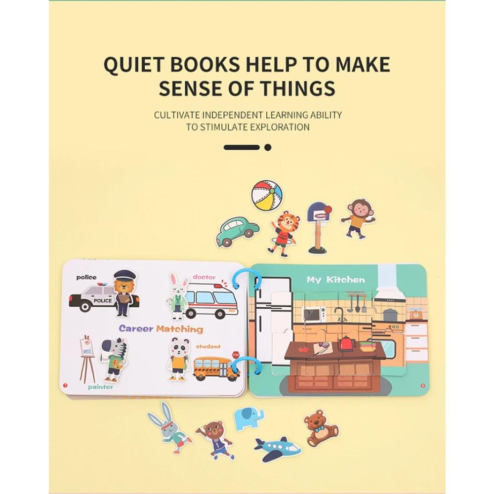 Kid Quiet Book Montessori Baby Educational Toy Logical Life Ability Sorting Match Game Baby Sticker Toy for Child Book Gift