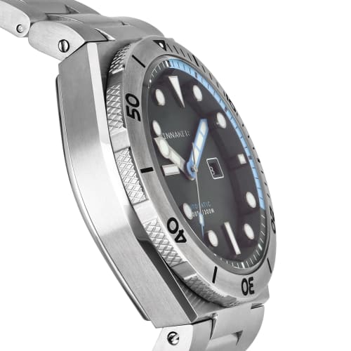 BOETTGER Spinniker Watch, 42mm, Men's, Silver, Green Dial, Stainless Steel, Sapphire Crystal, Automatic, 30 ATM Water Resistance, SP-5083-EE