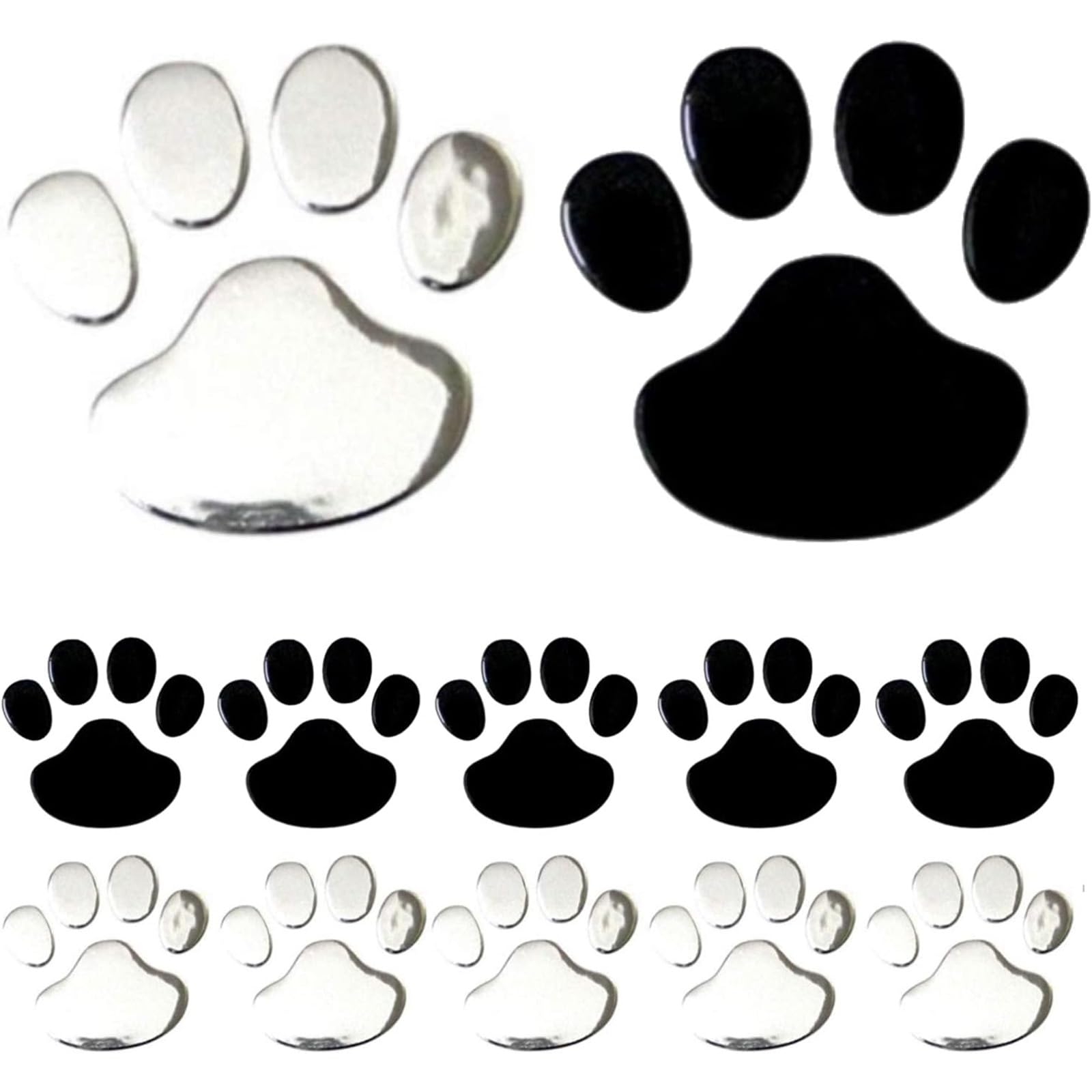 

YUWENW Paw Stickers, Set of 12, 3D, Car, Motorcycle, Cat, Dress Up, Dog, Cute,