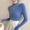 Women's Seamless Cashmere Slim-Fit Half-High Neck Sweater