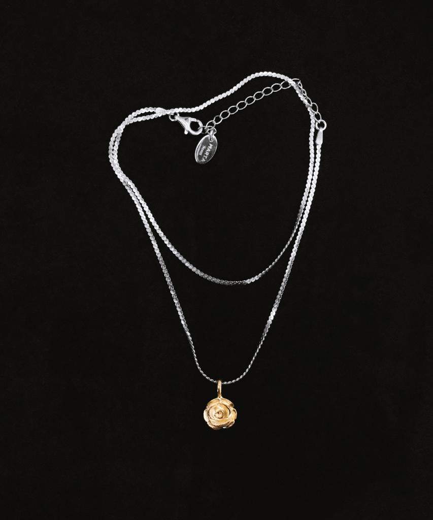 Marta 925 Silver. Rose Necklace