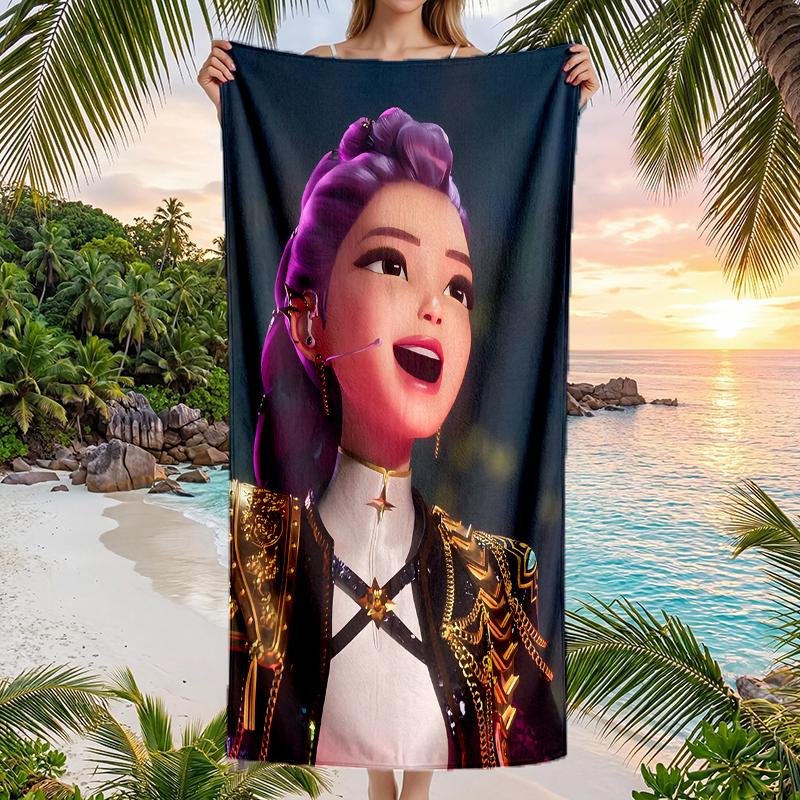 Kpop Hunter Fashion Beach Towel: Ideal for Summer Adventures Soft, absorbent and quick drying suitable for swimming and bathing