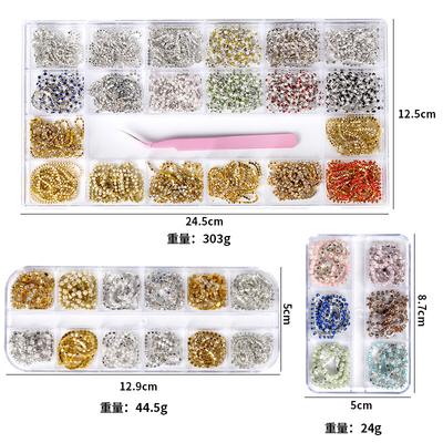 Hot-Selling Chain, Drill Claw Chain, Boxed Variety Of Diamond Strips, French Light Luxury Metal Diamond Jewelry, Nail Art Jewelry.