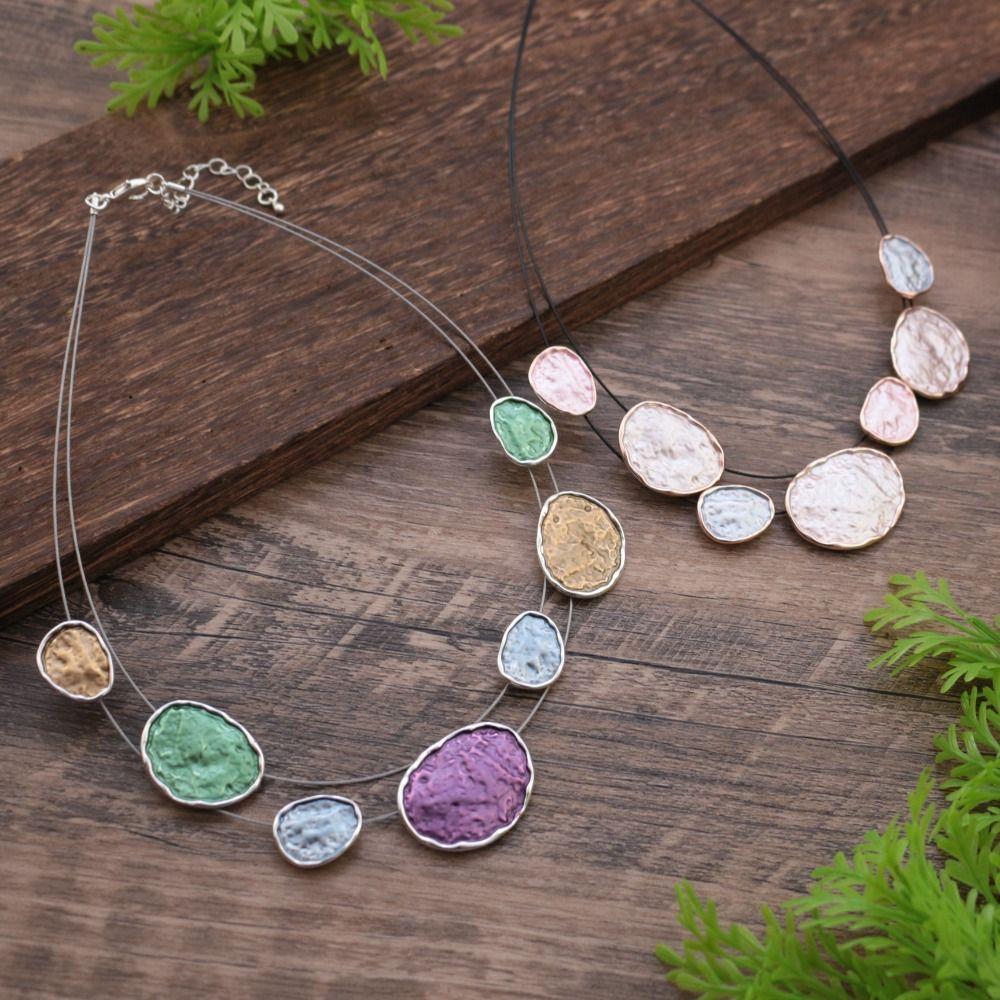 Irregular Colorful Choker Colored Neck Pendant Creative Women's Necklace Women