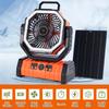 20000mAh Large Capacity Battery Camping Fan with Solar Panel, Remote Control, USB Charging Cable, LED Night Light Function