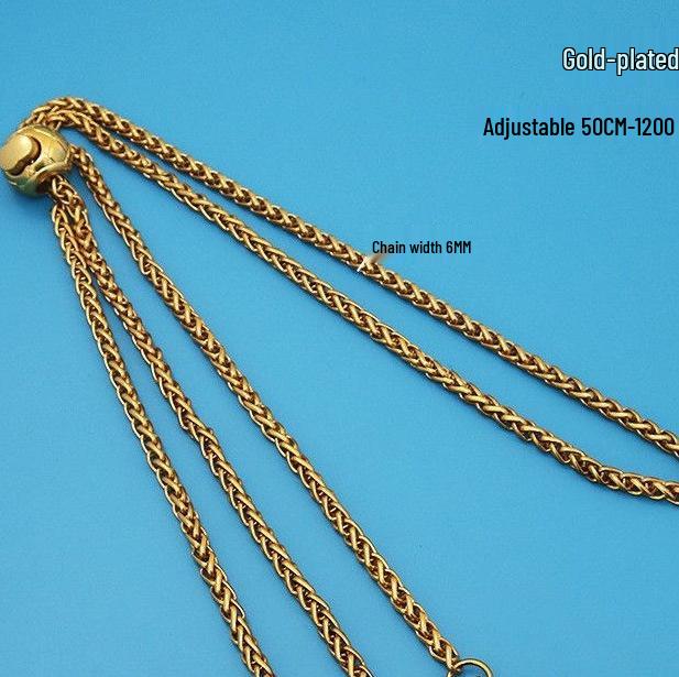 Gold Ball Adjustable Metal Chain Shoulder Strap for Bags - Crossbody and Single Shoulder Use (Accessories Sold Separately)