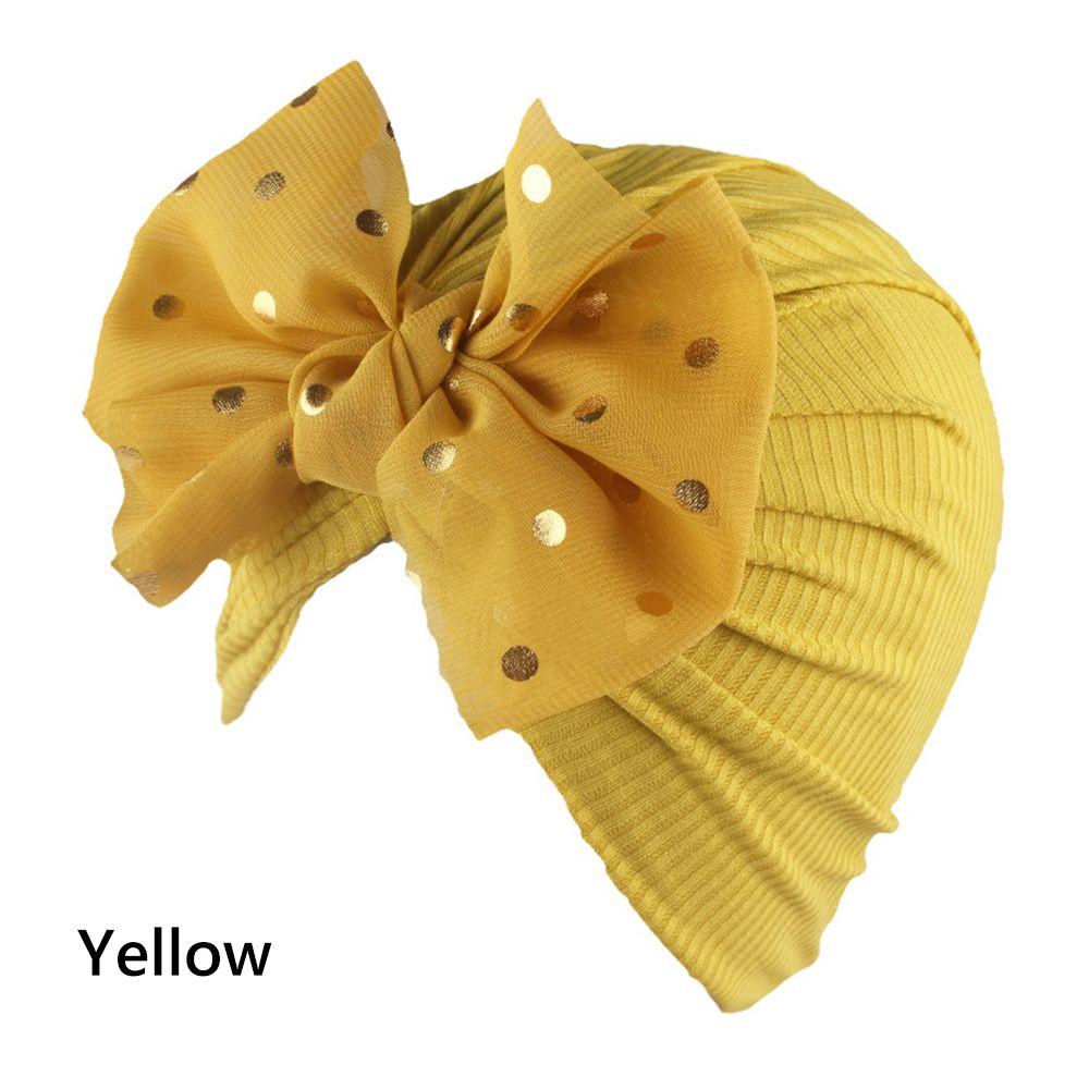 

Мягкие головные уборы Аксессуары для волос Шапочки-бини с бантом Детская больничная шапочка Детская тюрбанная шапочка Повязка на голову Yellow