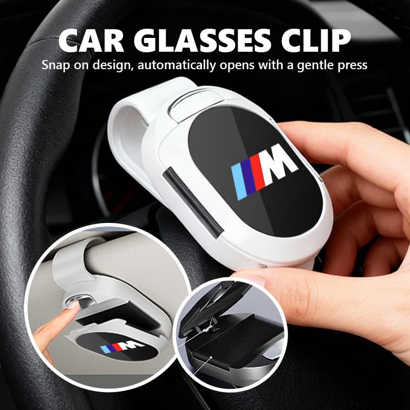 UVGK5 Car Sun Visor Clip Glasses Bracket Card Holder Sunglasses Support For BMW M F10 F20 F30 F40 F15 F25 F26 F31 F49 E62 E83 E84