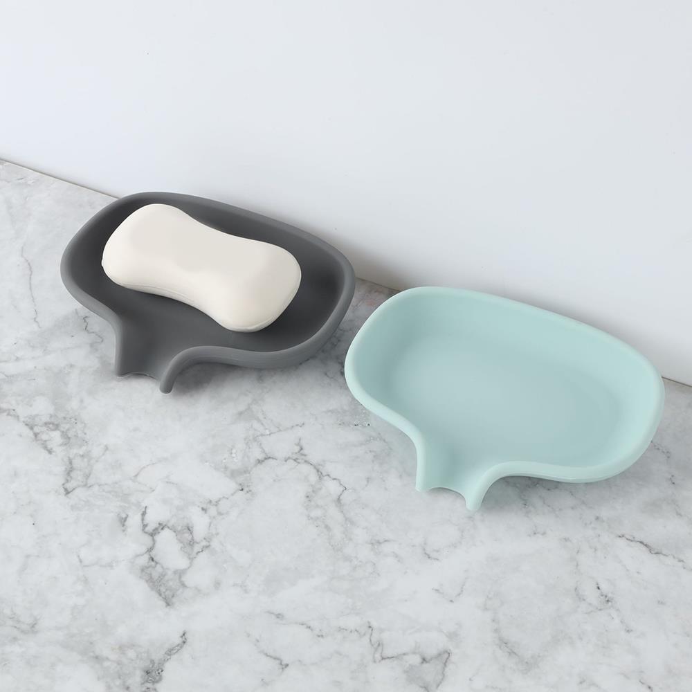 Silicone Soap Box With Drainage Minimalist Rectangular Soap Dish Bathroom Soap Holder Modern And Durable Soap Organizer Boxs