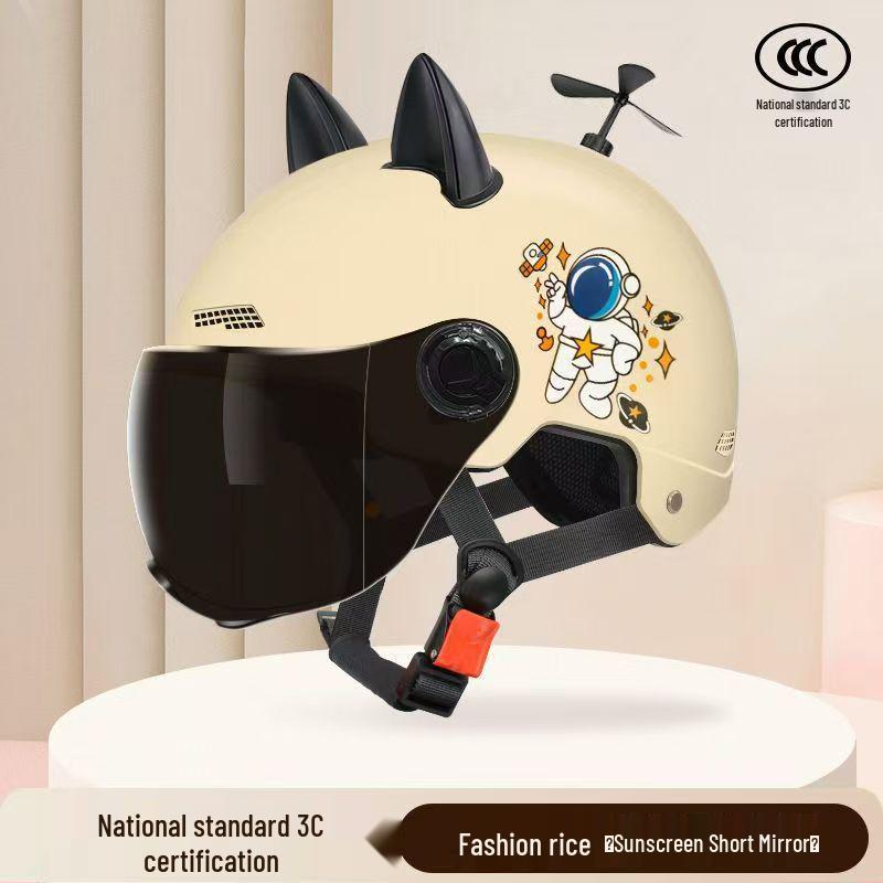 Adjustable 3C Electric Bike Helmet: Lightweight, Cute Design for Men & Women, All-Season Sun Protection