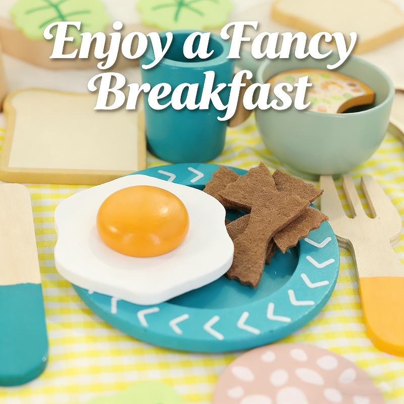 Wooden Children'S Simulation Kitchen Toys, Early Education Educational Toys, Cookware Pot Pan Cook Pretend Play, Food, Role-Play