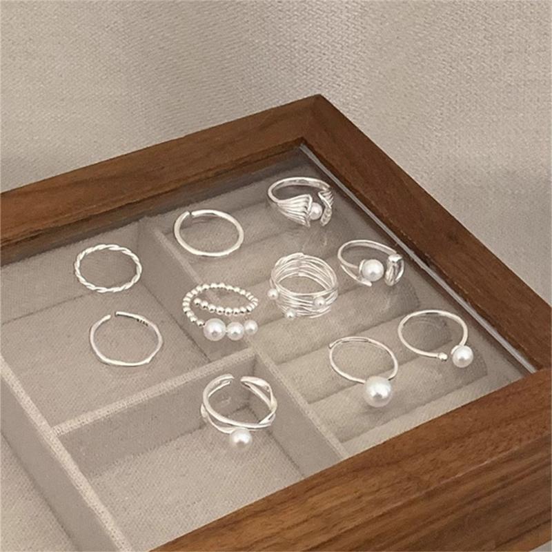 Vintage Irregular Smooth Opening Rings for Women Adjustable Stackable Finger Ring Jewelry Stylish Geometric Accessory