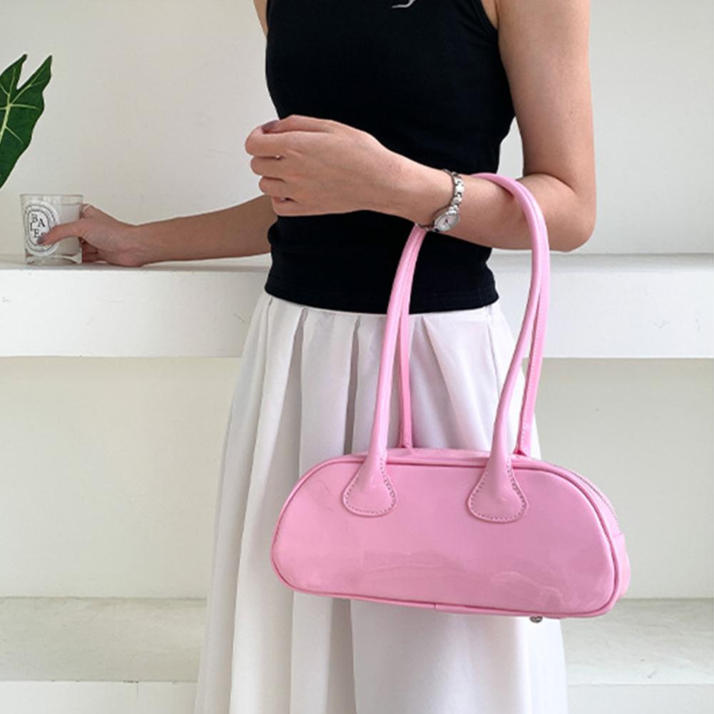 

Жіноча модна сумка через плече, універсальна сумка під пахвами, одноколірна сумка для відпочинку під пахвами, жіноча дорожня сумка рожевий