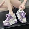 Spring Women Platform Trainers Comfy Shoes Chunky Sneaker Summer Women Wedge Shoes Breathable 10.5CM Height Increased Sneaker