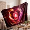 FC Twente Personalized Fleece Blanket With Football Logo, Custom Name Text Soft Warm Home Throw Blanket