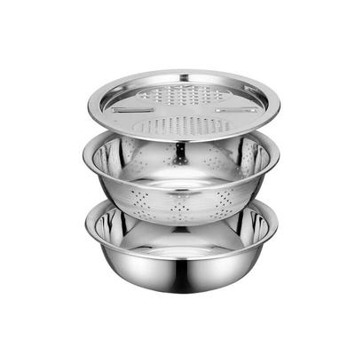 Stainless Steel Kitchen Colander & Basin Set