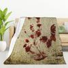 Brown Rust Color Printed Blanket for Sofa Bed Travel Camping Living Room Office Conditioning Blanket for All Seasons Gifts