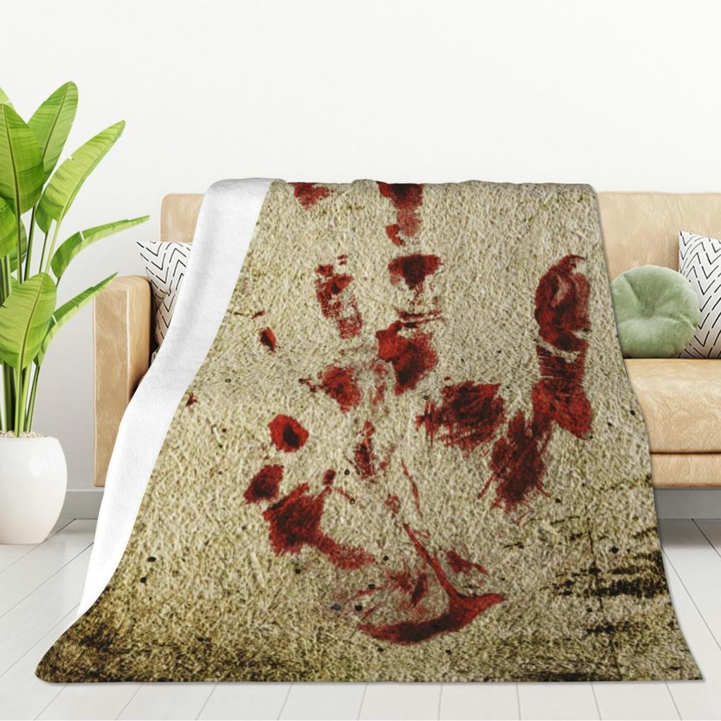 Brown Rust Color Printed Blanket for Sofa Bed Travel Camping Living Room Office Conditioning Blanket for All Seasons Gifts