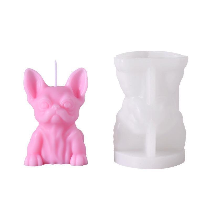Fadougou Aromatherapy Candle Mold DIY Cute Pet Animal Ornament Expansion Stone Silicone Mold