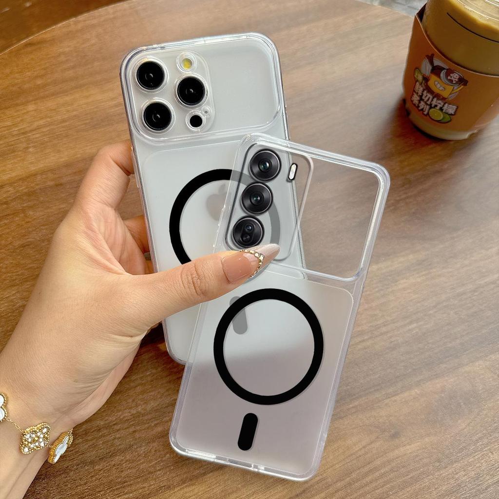 Case for OPPO Reno12 5G Anti-Fingerprint Matte Cover Big Camera Window Clear Edge Casing