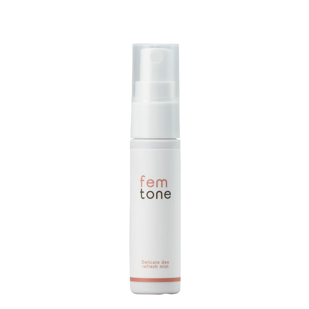fem tone Delicate Deo Refresh for Delicate Zone Odor Refreshes Easily on the Go Effective Against Urine and Stuffiness Mist, Fragrance-Free, Care,