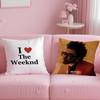 popular singer The Weeknd Cushion Cover Soft  EasyWash Pillow Case  Versatile for Couch Bed Travel and Office