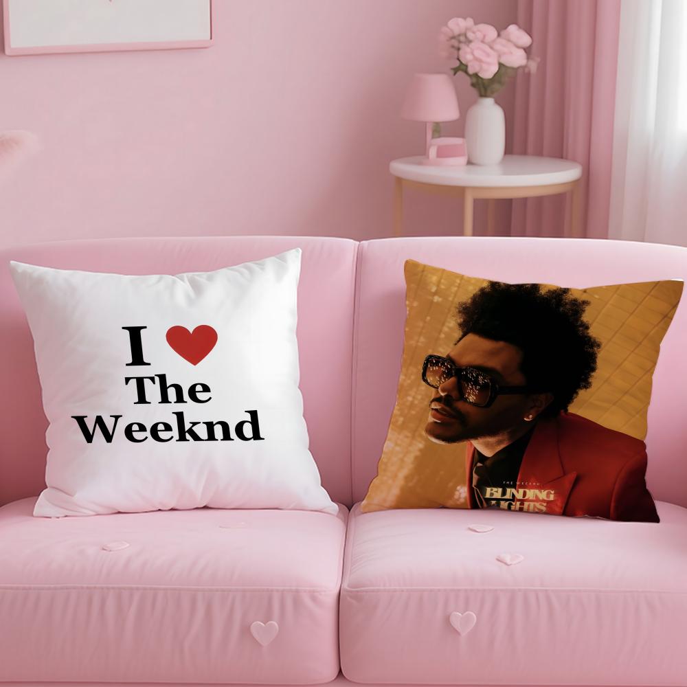 popular singer The Weeknd Cushion Cover Soft  EasyWash Pillow Case  Versatile for Couch Bed Travel and Office
