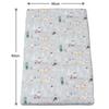 Moomin Double Gauze Fitted Sheet for Made In Mini Double Misty Gray Babies, Japan, Size, Gauze, (60x90cm)