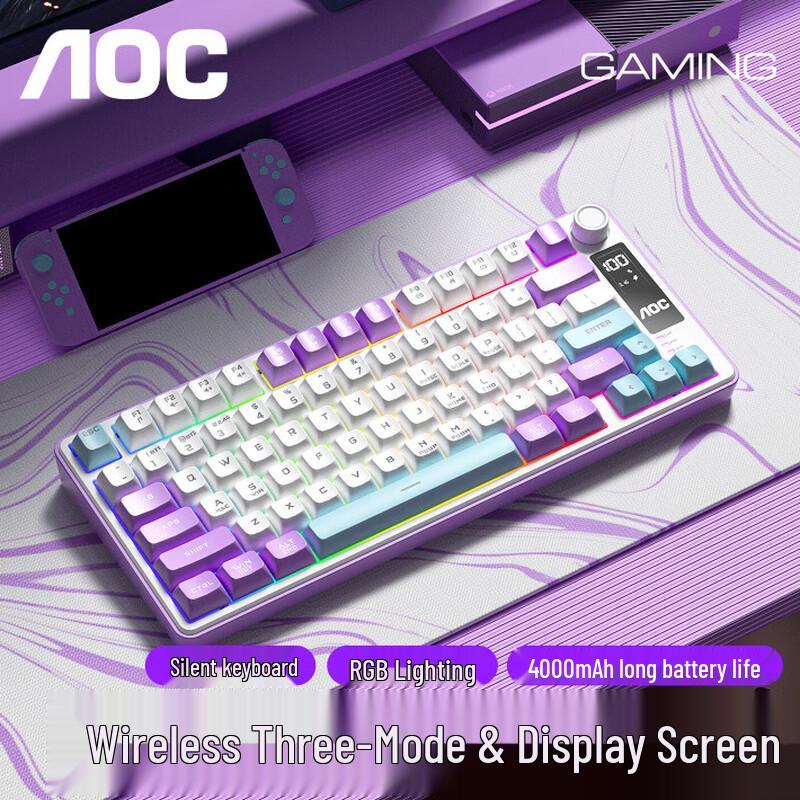 AOC GK300 Tri-Mode RGB Backlit Keyboard