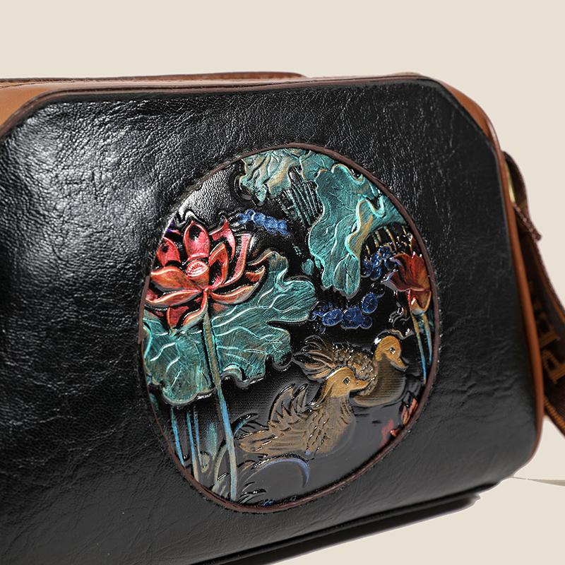 Casual Women Handbag Soft Leather Small Shoulder Crossbody Bags For Women 2025 Summer New Fashion Print Ladies Messenger Tote Bag