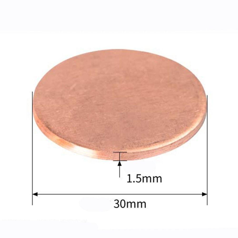 2Pcs Circular Metal Round Plate T2 Copper Discs Blanks Metal Sheets Crafts, Electrical Repairs