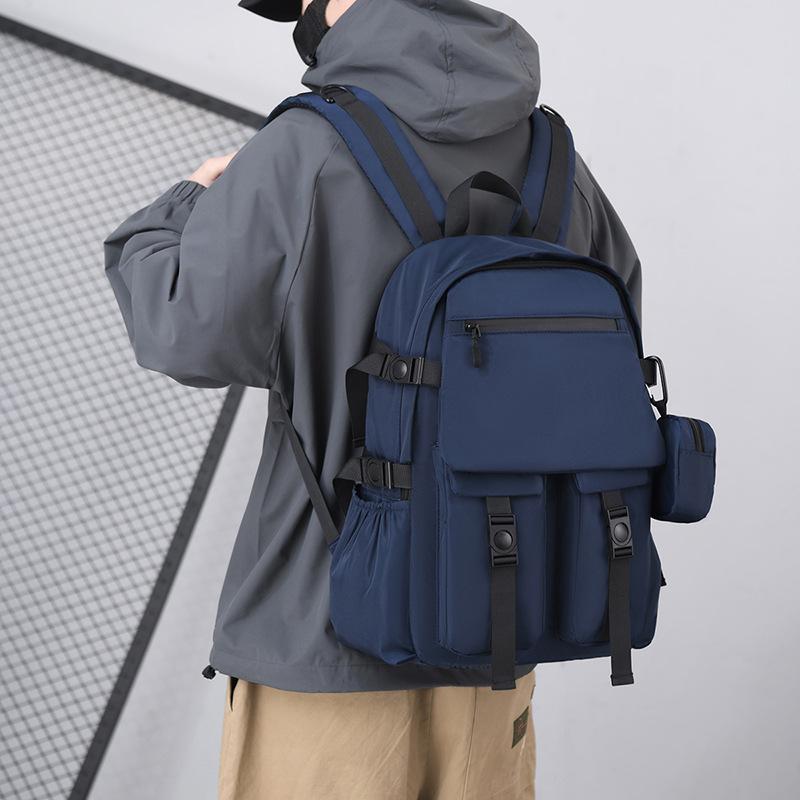 Backpack Business Large Capacity Male Trend Backpack Waterproof Casual Simple Female High School Junior High School Student School Bag
