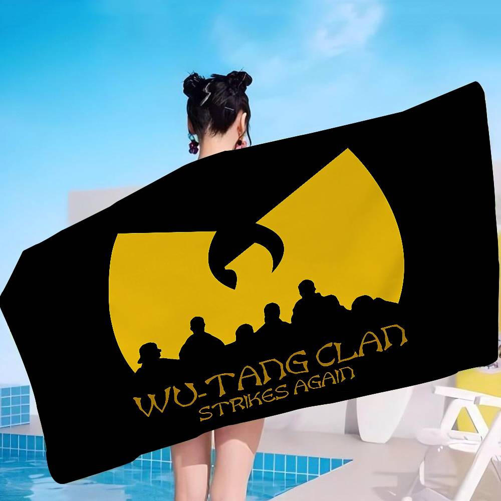 WU-T--TANG CLAN Microfiber Blanket Quick Drying Beach Towels Oversized Printing Super Absorbent Pool Towel Blanket