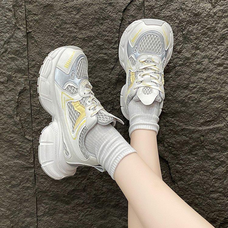 Platform Dad Shoes Women's Summer Height Increase Forrest Gump Shoes 2025 Super Fire New Popular Versatile Breathable Sports and Leisure Shoes