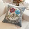 Peony Flower Bedside Soft Cover Backrest Chinese Style Light Luxury Pillow Embroidery