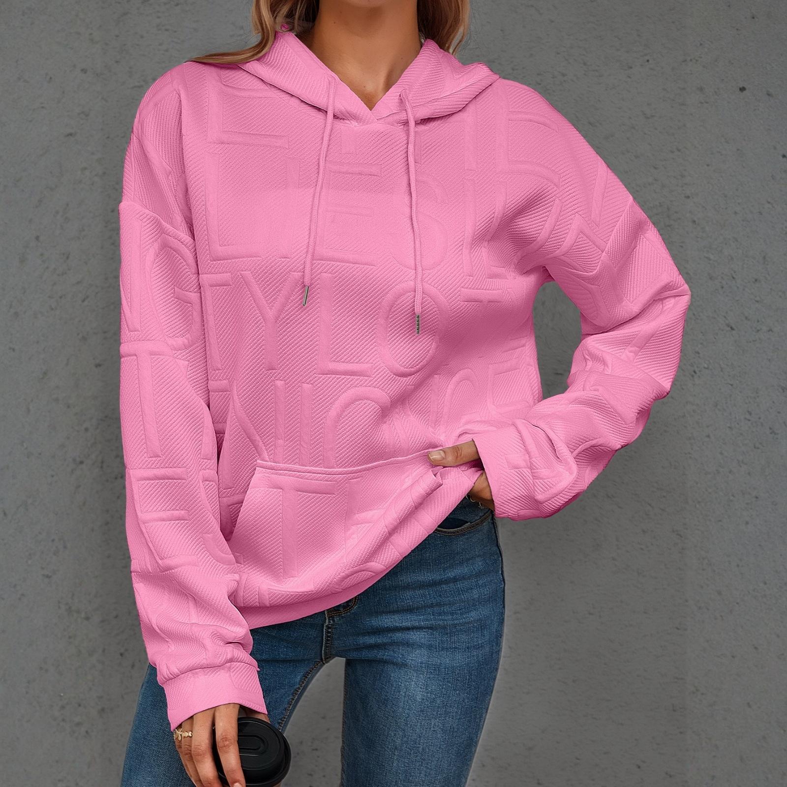 

Women Tops Long Sleeve R-Neck Shirts Fall Fashion Casual Business Tunic Blouses XXL рожевий