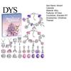 Silver Chain Bracelet Kit DIY Advent Calendar 2025 Making Christmas Charm Beads Countdown Winter Themed Charms Jewelry for Adults Women Teens