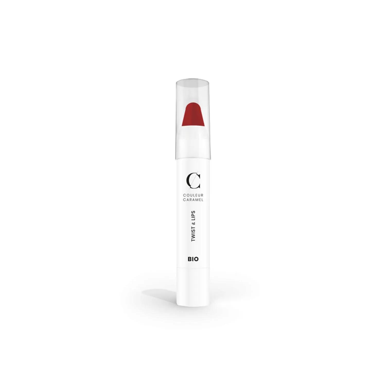 Couleur Caramel Twist y Lips Barra De Labios 407 Glossy Red 1 ун.