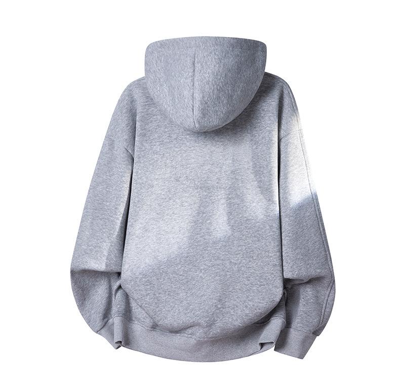 Dragon Spirit Men's Velvet Thick Winter Color Block Hoodie - Warm, Loose Casual Outerwear