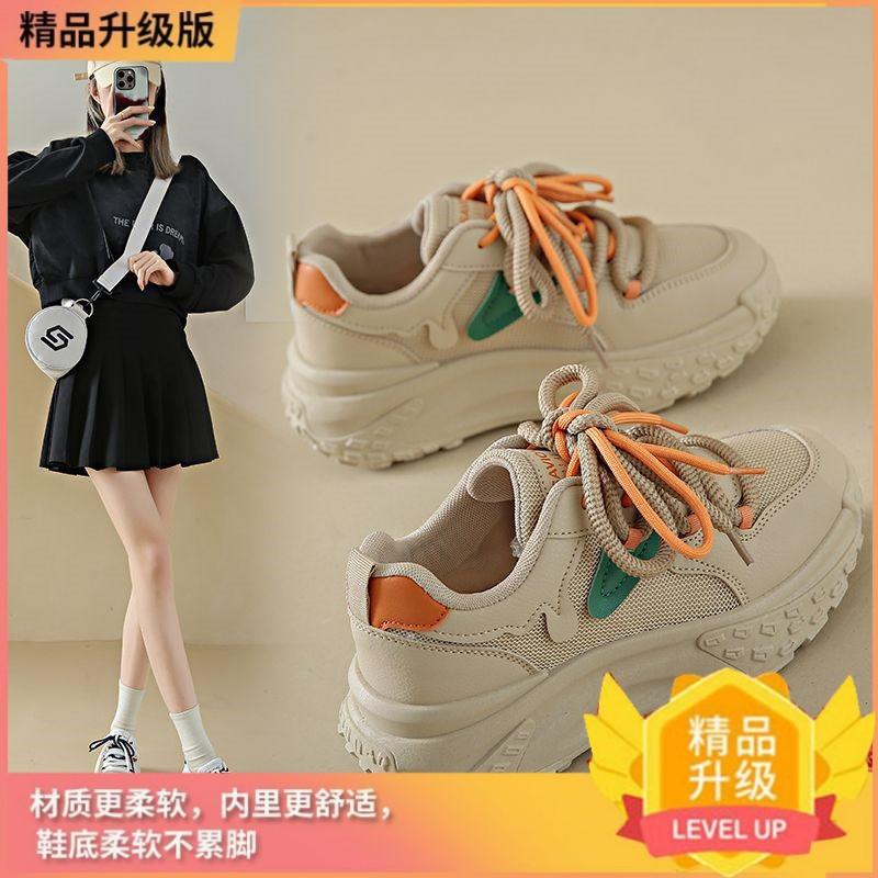 Daddy shoes women's 2025 new spring and summer women's shoes versatile and popular mesh platform casual sports shoes
