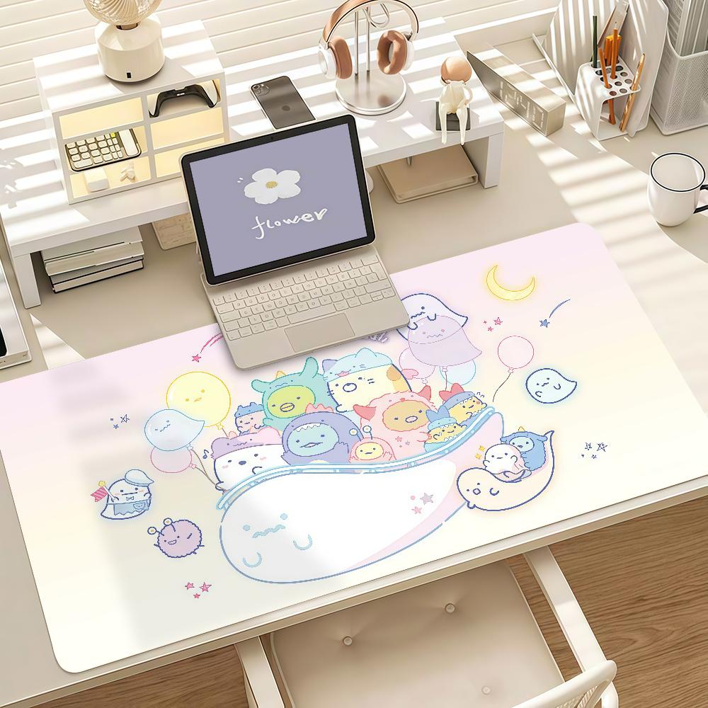Anime S-sumikko Mouse Pad Anti Slip Rubber Edge Locked Thickened Laptop G-gurashi  Gaming Desk Mat