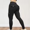 Women's Yoga Cargo Pants with Multi Pockets High Waist High Elastic Slim Fitness Leggings