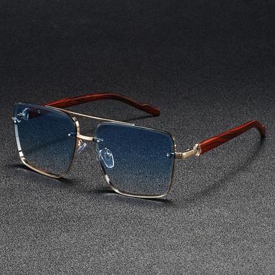 Lunettes de soleil carrées de luxe pour hommes Nouvelles lunettes de mode de créateur vintage en bois Lunettes de soleil femmes Vacances Gafas De Sol Hombre